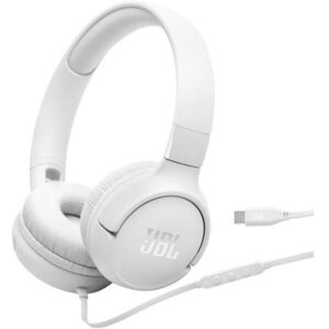 Jbl tune 520c vezetékes fejhallgató, fehér, beépített mikrofon, o... kép