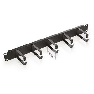 KELINE RAB-VP-X21-A2 19" 1U 73mm fém gyűrűs fekete kábelrend... kép