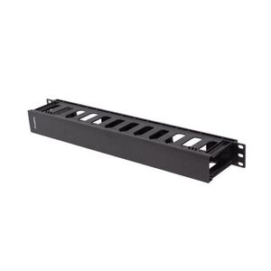 Lanberg AK-1703-B 19 1U műanyag csatornás fekete kábelrendező kép