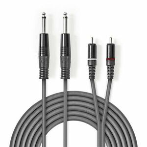 Nedis COTH23320GY30 sztereó audiokábel 2 db 6, 35 mm-es Dugasz – 2... kép
