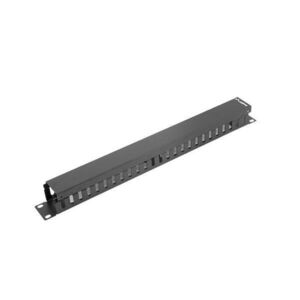 Lanberg AK-1201-B 19" 1U fekete csatornás kábelvezető kép