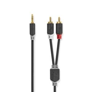 Nedis cabw22200at20 sztereo audió kábel 3, 5mm sztereo jack - 2x r... kép