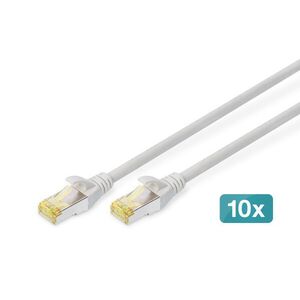 DIGITUS DK-1644-A-005-10 Cat.6A S/FTP LSZH 0, 5m szürke patch kábe... kép