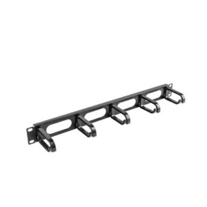 Lanberg AK-1205-B 19" 1U műanyag gyűrűs fekete kábelrendező... kép