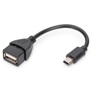 DIGITUS AK-300310-002-S OTG 2.0 mini USB-B - USB-A anya adapter kép