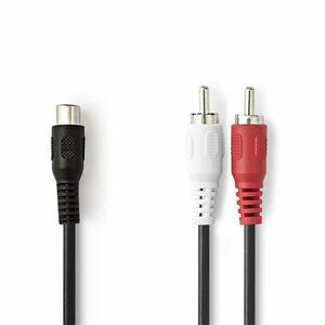 Nedis CAGB24020BK02 stereo audio kábel, 2x RCA apa – RCA anya, 0.... kép
