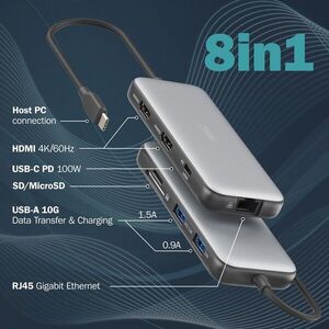 Digitus DA-70915 dokkoló állomás és port replikátor Vezetékes USB... kép