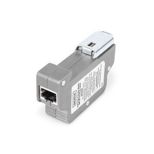 DIGITUS DN-95421 DIN sínes PoE túlfeszültségvédő RJ45 szürke kép