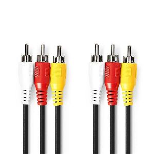 RCA Kompozit Videókábel - 2m - 3x RCA kép