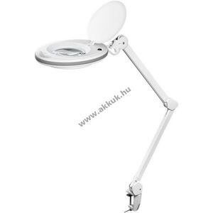 Goobay LED klemmlámpa nagyítóval 8W 650lm 127mm kristályüveg lencse 1, 75-szoros 3dioptria fehér kép