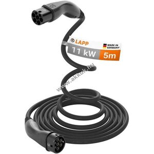 LAPP MOBILITY HELIX önbehúzó Type 2 töltőkábel 11kW 5m 20A 3 fázis fekete kép