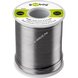 Goobay Essential ólommentes forraszón 1, 5mm 500g No-Clean flux 2, 5% 0, 3%Ag 0, 7%Cu 99%Sn kép