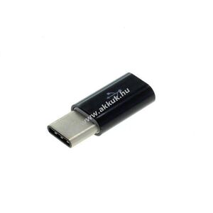 OTB USB Type C (USB-C) adapter csatlakozó - Micro USB 2.0 dugalj fekete - Kiárusítás kép