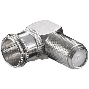 Goobay 90° F-Quick F-csatlakozó F-aljzat sarokadapter cink kép