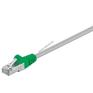 Goobay CAT5e F/UTP keresztkötött patch kábel 5m szürke-zöld CCA kép