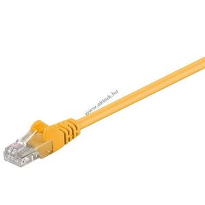Goobay CAT5e patch kábel U/UTP sárga 1m rézzel bevont alumíniumvezető (CCA) kép