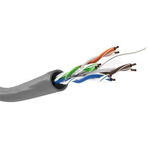 Goobay CAT 6 U/UTP hálózati kábel szürke 100m réz (CU) AWG24/7 sodrott PVC köpeny kép