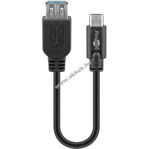 Goobay USB-C > USB-A kábel OTG 0, 2m 15W 3A 5Gbit/s USB3.0 fekete kép