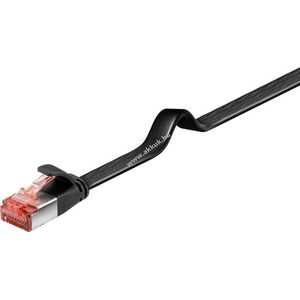 Goobay CAT6 U/FTP lapos patchkábel 20m fekete CU rövid RJ45 kép