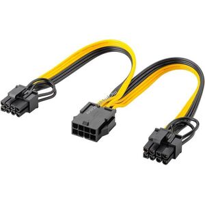 Goobay ATX 8 tűs aljzat - 2x6+2 tűs PCIe Y-kábel 2x23cm kép