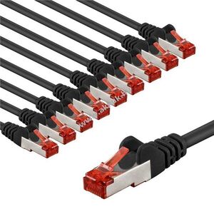 Goobay CAT6 S/FTP (PiMF) patch kábel 5m fekete 10db/csomag CU LSZH kép