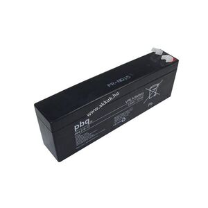 PBQ akku 12V 2600mAh 4, 8mm Faston 178x34x61mm ólomsavas kép