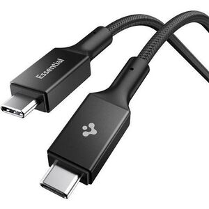 Spigen EB10015CC Essential USB-C to USB-C Fabric Cable, 100 W, Black kép