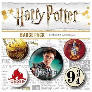 Pyramid Posters Harry Potter Kitűző szett - Griffendél címer, 5 db kép