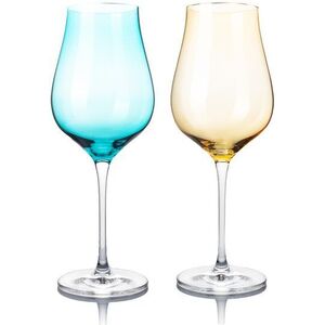 B.BOHEMIAN DION borospohár szett - 500 ml, Mix Blue and Yellow, 2 db kép