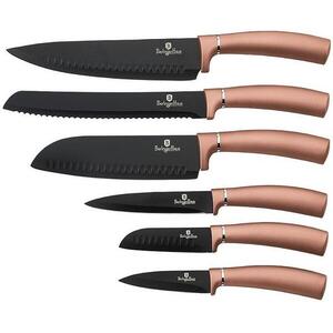 BerlingerHaus Rosegold Metallic Line Tapadásmentes bevonatú késkészlet, 6 db kép