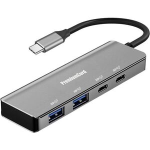 PremiumCord 5G SuperSpeed Hub USB-C to 2× USB 3.2 C + 2× USB 3.2 A, alumínium kép