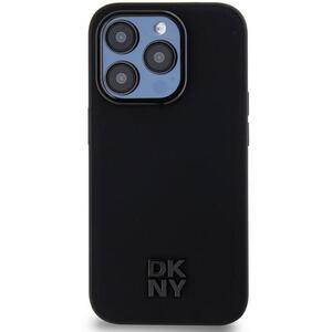 DKNY PU Leather Stack Logo iPhone 15 Pro Max Magsafe fekete tok kép
