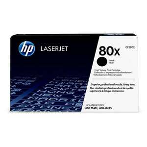 HP 80X Fekete Lézertoner - CF280X kép