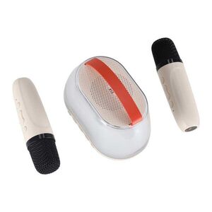 Karaoke szett Bluetooth hangszóró LED RGB 2 mikrofon USB kép