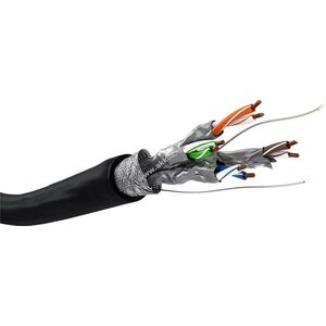 Goobay CAT 6A S/FTP PiMF kültéri kábel 100m AWG23/1 PE fekete kép