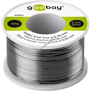 Goobay Essential ólommentes forrasztó ón ø0, 56mm 100g 0, 3%Ag 0, 7%Cu 99%Sn 2, 5% No-Clean kép