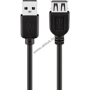 Goobay USB-A hosszabbító kábel 1, 8m fekete USB2.0 480Mbit/s 2, 5W 0, 5A kép