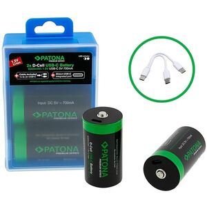 PATONA PREMIUM LR20 (D) 4000 mAh, USB-C töltéssel, 2db kép