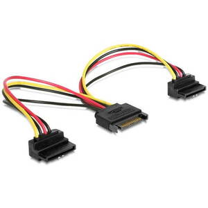 Gembird Cableexpert SATA, 2x SATA 90°-os tápelosztó, 0, 15 m kép