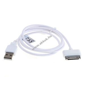 OTB USB adatkábel kompatibilis Apple iPhone 3G/3GS/4/4S iPod fehér kép