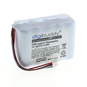 Helyettesítő akku digibuddy Logitech Squeezebox AA Mignon ceruza 12V 2000mAh 10db NiMH kép