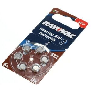Rayovac HA312 1, 4V 180mAh hallókészülék elem 6db csomag Zn/O2 kép