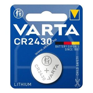 Varta CR2430 6430 gombelem 3V 290mAh Li/MnO2 kép