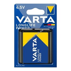 Varta LONGLIFE Power 3LR12 4, 5V 4912 lapos elem alkáli-mangán (Zn/MnO2) kép