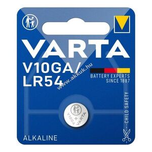 Varta V10GA 4274 AG10 1, 5V 70mAh alkáli gombelem kép