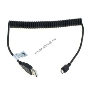 OTB Micro-USB spirál adatkábel USB A 2.0 csatlakozó fekete kép