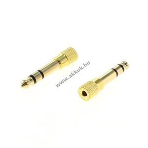 OTB 3, 5mm-6, 35mm jack adapter sztereó aranyozott (aljzatból csatlakozóba) 2db/csomag kép