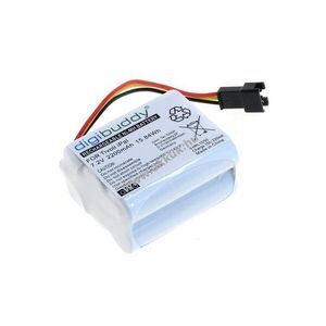 Helyettesítő akku digibuddy 6xAA Mignon ceruza 7, 2V 2200mAh 3 tűs csatlakozó NiMH kép
