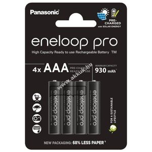 Panasonic eneloop Pro BK-4HCDE/4CP AAA (mikro) akku 1, 2V 930mAh 4db/csomag NiMH kép