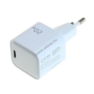 OTB GaN USB-C töltő 20W USB Power Delivery (USB-PD) fehér kép